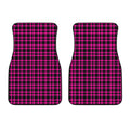 Hot Pink And Black Houndstooth Print Front Car Floor Mats