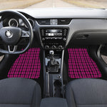 Hot Pink And Black Houndstooth Print Front Car Floor Mats