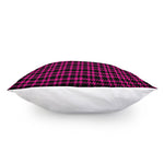 Hot Pink And Black Houndstooth Print Pillow Cover
