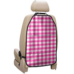 Hot Pink And White Buffalo Check Print Car Seat Organizers