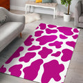 Hot Pink And White Cow Print Floor Mat