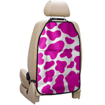 Hot Pink And White Cow Print Car Seat Organizers