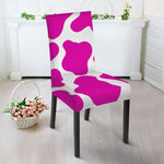 Hot Pink And White Cow Print Dining Chair Slipcover