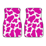 Hot Pink And White Cow Print Front Car Floor Mats
