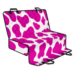Hot Pink And White Cow Print Pet Car Back Seat Cover