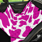 Hot Pink And White Cow Print Pet Car Back Seat Cover