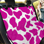 Hot Pink And White Cow Print Pet Car Back Seat Cover