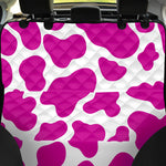 Hot Pink And White Cow Print Pet Car Back Seat Cover
