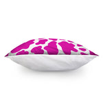 Hot Pink And White Cow Print Pillow Cover