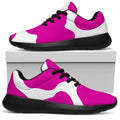 Hot Pink And White Cow Print Walking Shoes