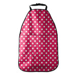 Hot Pink And White Polka Dot Print Car Seat Organizers