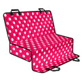 Hot Pink And White Polka Dot Print Pet Car Back Seat Cover