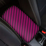 Hot Pink Black And Blue Stripes Print Car Center Console Cover