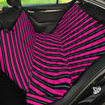 Hot Pink Black And Blue Stripes Print Pet Car Back Seat Cover