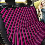 Hot Pink Black And Blue Stripes Print Pet Car Back Seat Cover