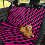 Hot Pink Black And Blue Stripes Print Pet Car Back Seat Cover