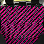 Hot Pink Black And Blue Stripes Print Pet Car Back Seat Cover