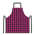 Hot Pink Buffalo Plaid Print Apron