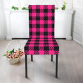 Hot Pink Buffalo Plaid Print Dining Chair Slipcover