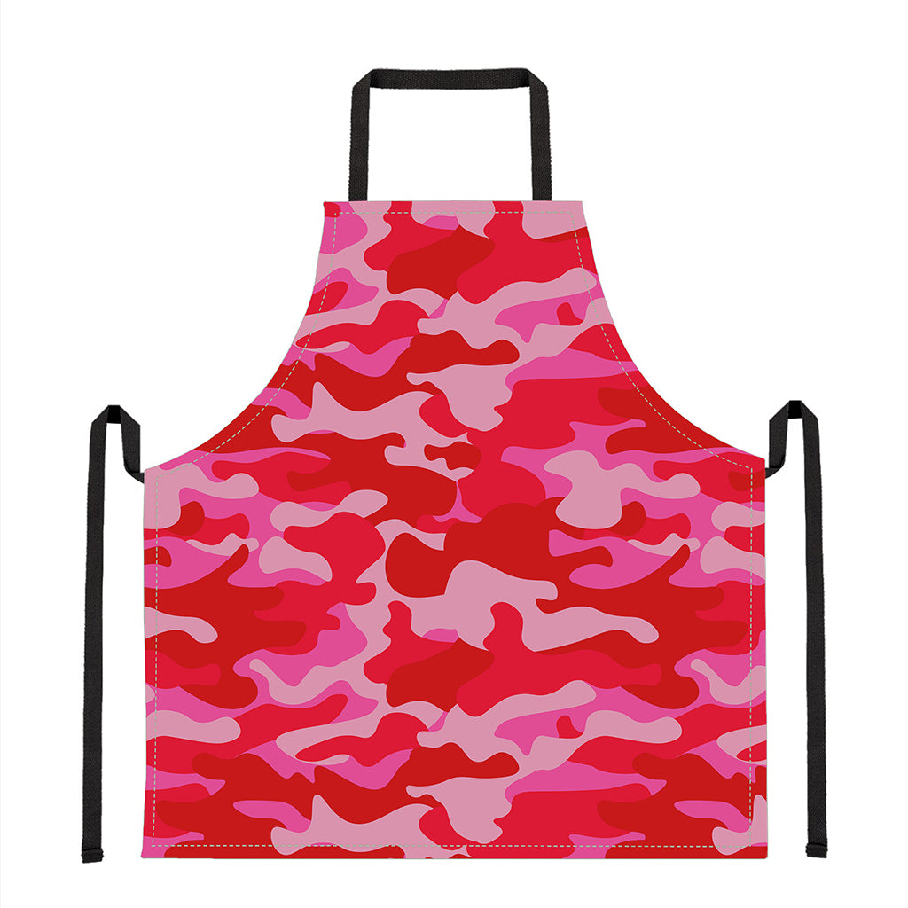 Hot Pink Camouflage Print Apron