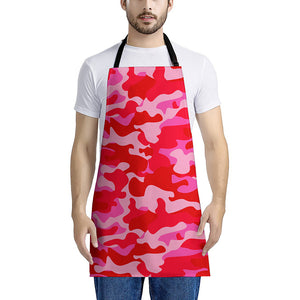 Hot Pink Camouflage Print Apron