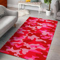 Hot Pink Camouflage Print Floor Mat