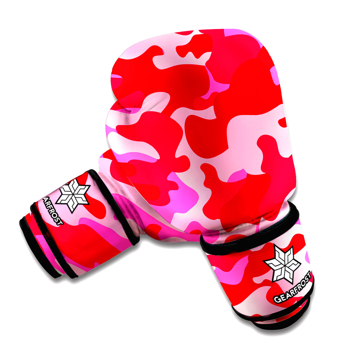 Hot Pink Camouflage Print Boxing Gloves