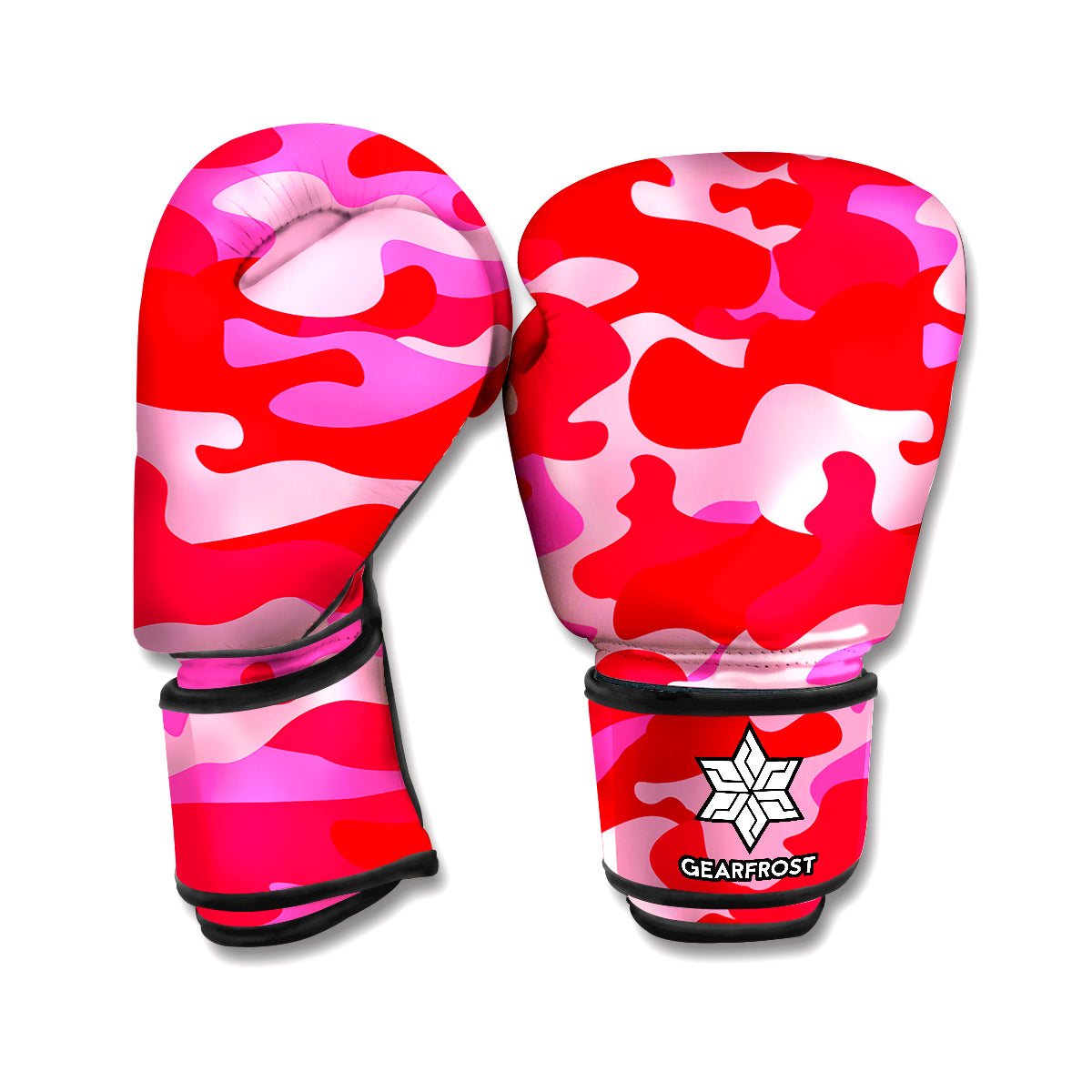 Hot Pink Camouflage Print Boxing Gloves