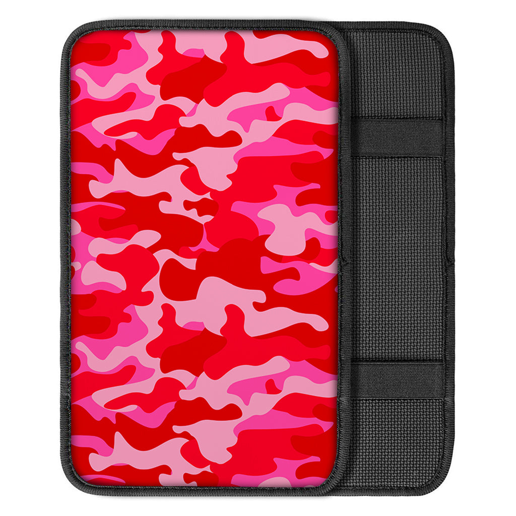 Hot Pink Camouflage Print Car Center Console Cover