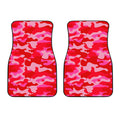 Hot Pink Camouflage Print Front Car Floor Mats
