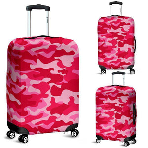 Hot Pink Camouflage Print Luggage Cover GearFrost