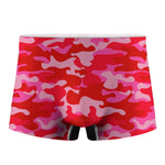 Hot Pink Camouflage Print Men's Boxer Briefs