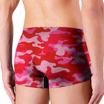 Hot Pink Camouflage Print Men's Boxer Briefs