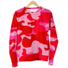 Hot Pink Camouflage Print Men's Crewneck Sweatshirt GearFrost