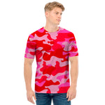 Hot Pink Camouflage Print Men's T-Shirt