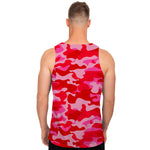 Hot Pink Camouflage Print Men's Tank Top