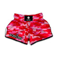 Hot Pink Camouflage Print Muay Thai Boxing Shorts