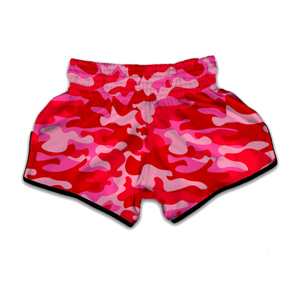 Hot Pink Camouflage Print Muay Thai Boxing Shorts