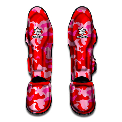 Hot Pink Camouflage Print Muay Thai Shin Guard