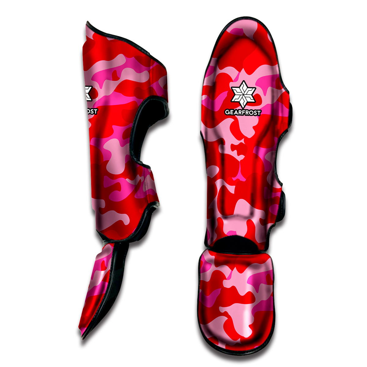 Hot Pink Camouflage Print Muay Thai Shin Guard
