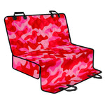 Hot Pink Camouflage Print Pet Car Back Seat Cover