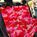 Hot Pink Camouflage Print Pet Car Back Seat Cover