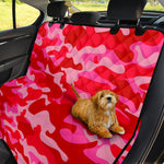 Hot Pink Camouflage Print Pet Car Back Seat Cover