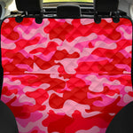Hot Pink Camouflage Print Pet Car Back Seat Cover