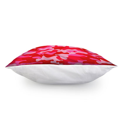 Hot Pink Camouflage Print Pillow Cover