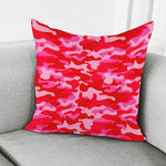 Hot Pink Camouflage Print Pillow Cover