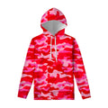 Hot Pink Camouflage Print Pullover Hoodie