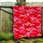 Hot Pink Camouflage Print Quilt