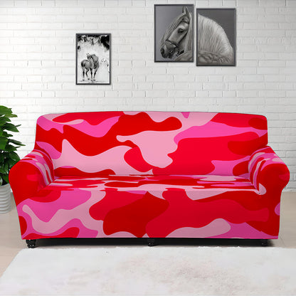 Hot Pink Camouflage Print Sofa Cover