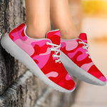 Hot Pink Camouflage Print Sport Shoes GearFrost